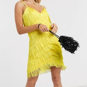 Lavish Alice Yellow Fringe Mini Dress 💛